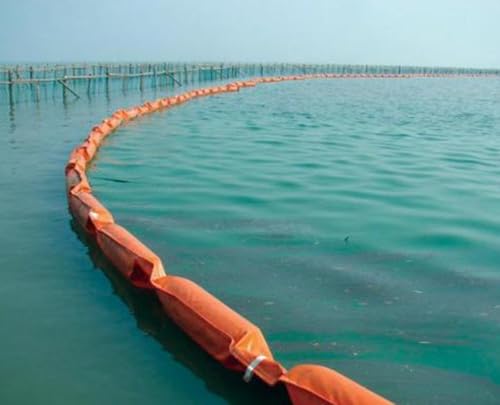 Barrera de contención de aceite de PVC ultra resistente de 10m 6