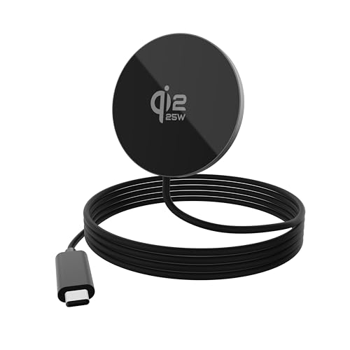 ワイヤレス充電器 【最新Qi2.2認証 25W急速充電】MagSafe充電器 マグセーフ充電器 マグネット qi2 Qi2.2 25W MagSafe対応 マグネット式 出張 旅行 オフィス用 （リングスタンド付き）