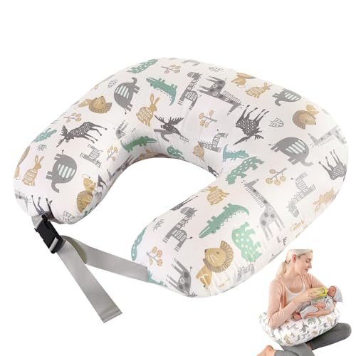 Coussin d'allaitement pour l'Allaitement, Coussins d'Allaitement Grande Taille pour Maman et Bébé, Essentiels pour l'Allaitement avec Sangle de Taille...