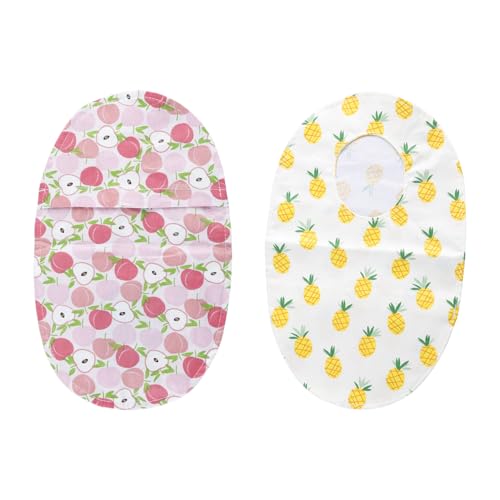 Tabanzhe Ostomy Bag Covers-2PCS Stoma Bag Covers Washable Reusable Cotton Colostomy Bags Odor Control Drain Pouches Sleeve Accessories for Illeostomy Stoma Care Stoma Nursing