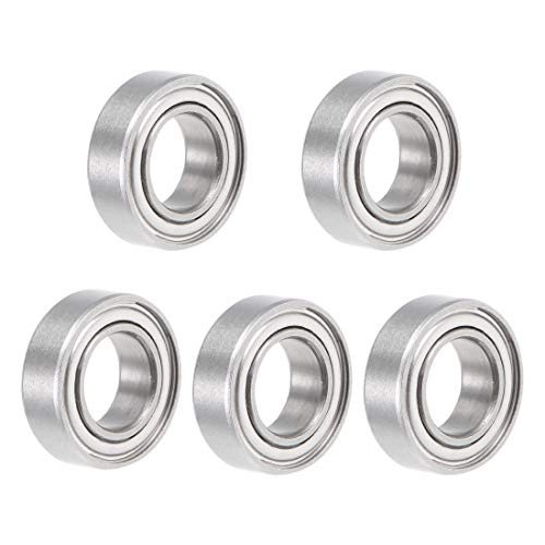 uxcell SMR137ZZ Stainless Steel Ball Bearing 7x13x4mm Shielded MR137ZZ Bearings 5pcs