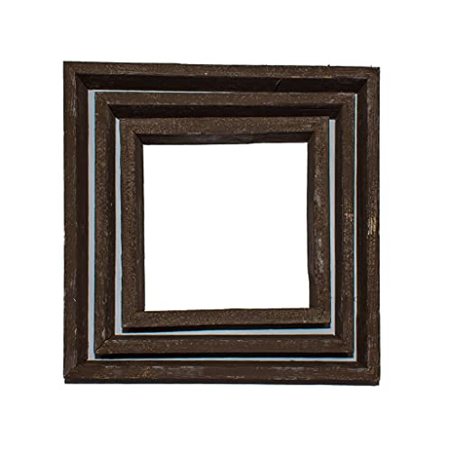 Barnwoodusa Espresso Rustic Shelves, Square Floating Wood Shadowbox, Home Decor, Set Of 3 #TOP6