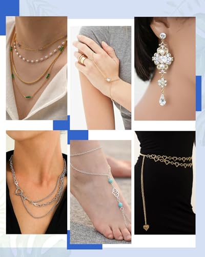 1390 Stück Biegeringe Kit, 6 Größen Jump Rings Silber Spaltringe Metall kettenring Offene Schmuckherstellung Ringe für Schmuck machen Armband Halskette Charms Reparatur (4mm 5mm 6mm 7mm 8mm 10mm)