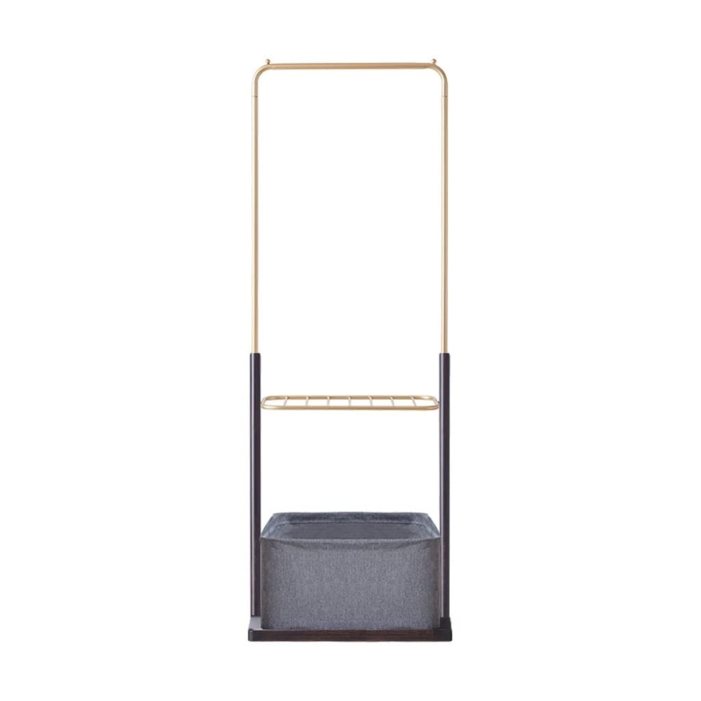 Porte-manteau autoportant 65 pouces en fer métal noir pour entrée et chambre