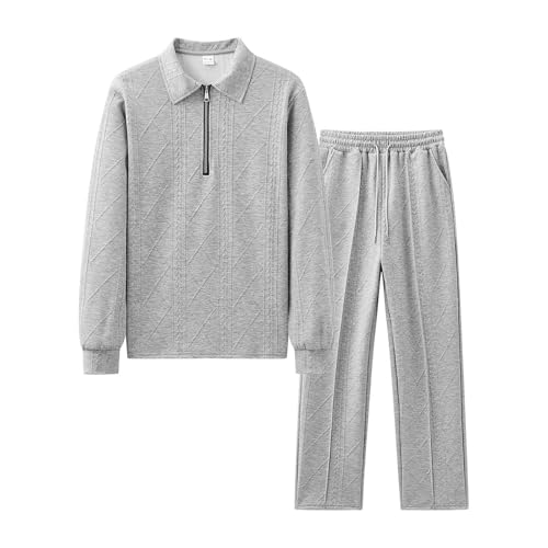 Survêtement baggy Y2K homme contre le froid ensemble coton respirant haut zippé et jogging