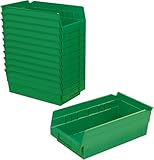 Akro-Mils 30130 12-Inch by 6-Inch by 4-Inch Plastic Nesting Shelf Bin Box, Green, Case of 12