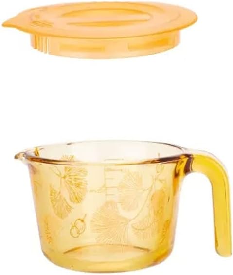 Teal glass measuring cups with lids for high temperature resistance with graduated measurements for baking and large capacity filtered egg beating cups (Size : 1000ml)
