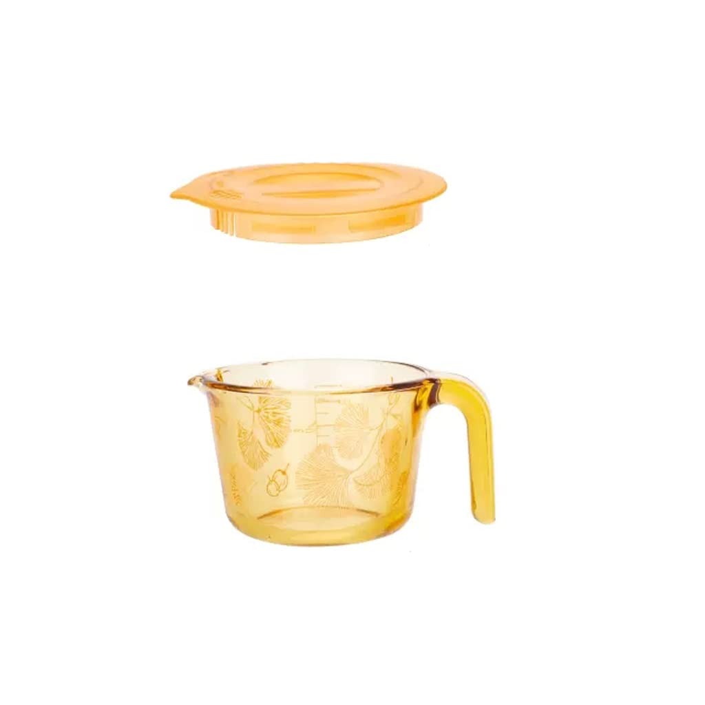 XMING Misurini in vetro verde acqua con coperchi for resistenza alle alte temperature con misure graduate for la cottura al forno e tazze for sbattere le uova filtrate di grande capacità (Size : 1000