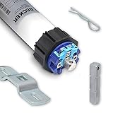 BECKER R20-17-E01, Rolladenmotor, 20 Nm (43 kg) Zugkraft, für SW 60-Wellen, inkl. Adapter, Motorlager, 10 & 12 mm Vierkantzapfen + GRATIS EVEROXX®-Phasenprüfer