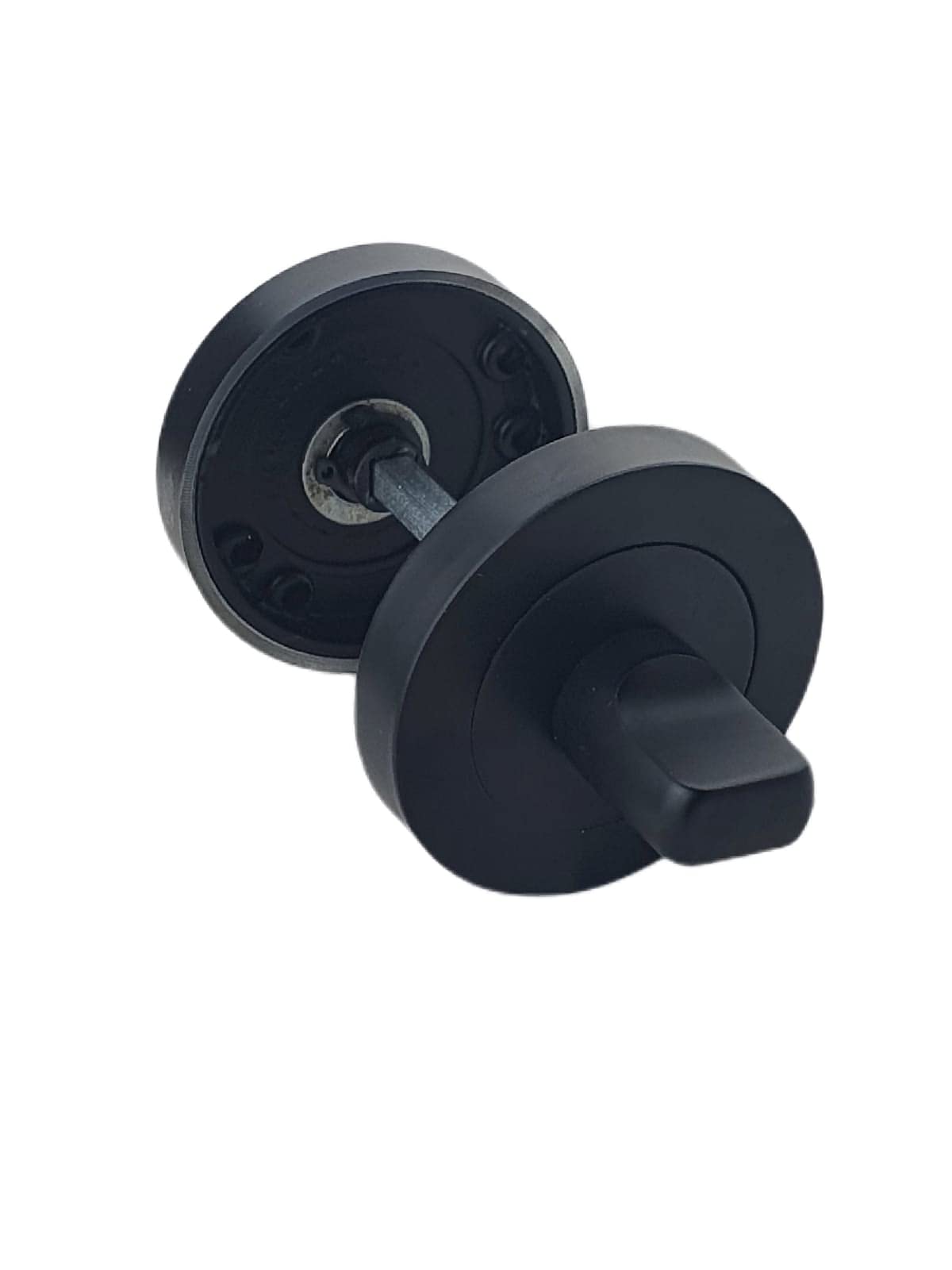 Golden Grace Toilet Door Matt Black Thumb Twist Set