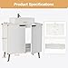 LDarqeer 30-Inch Bathroom Vanity with Sink: Easy 30-Min Tool-Free Assembly, Water-Resistant Wave Door Cabinet & Modern Farmhouse Design for Small Bathroom, Apartment (White)