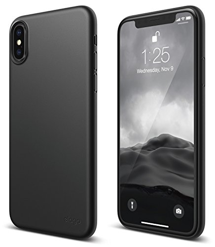 elago Origin Series for iPhone Xs, iPhone X Case - Minimalistic Design Slim Fit Scratch Resistant Protective Cover for Apple iPhone Xs (2018)/ iPhone X (2017) - Black