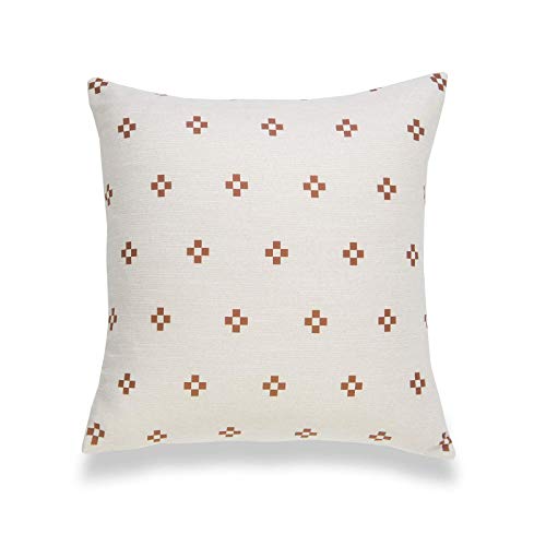 Hofdeco Modern Boho Throw Pillow Cover, Decorative Pillow Cover For Couch, Sofa, Bed, Rust Ethnical Dots, 18"X18". #TOP6