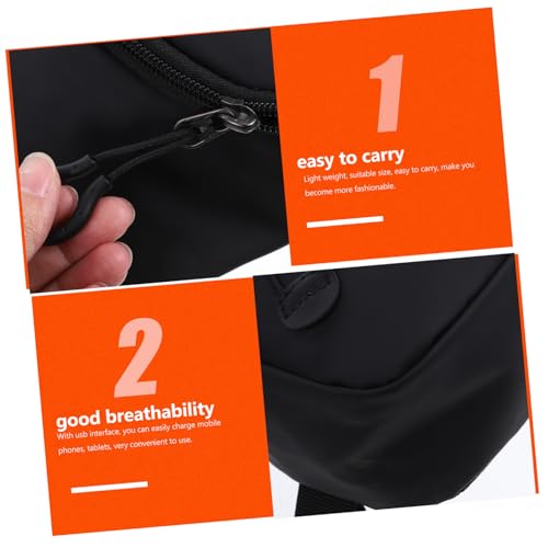 Bolsa de pecho para evitar bolsillos llenos mochila ligera impermeable USB 5