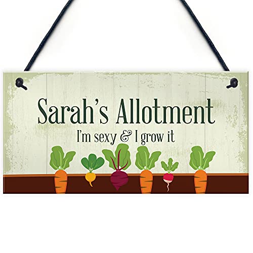 Red Ocean Personalised Funny Allotment Sig...