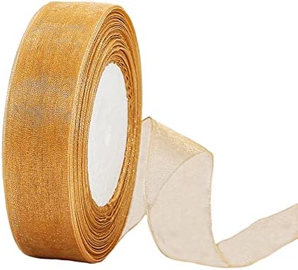 Sheer Black Organza Chiffon Ribbon 25mm for Gift Wrapping,45m Clear Chiffon Ribbon Hair Ribbon Birthday Gift Wrap Ribbon Halloween Ribbon Organza for Crafting,Making Wreath Bows,Wedding Decorations