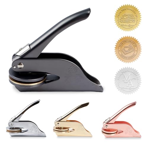 Kainsy Custom Book Embosser - Personalized Stamp For Personal Library, Create Unique Name Logo Design, Floral Seal For Wedding, Business Envelope - Teacher And Book Lover Gift