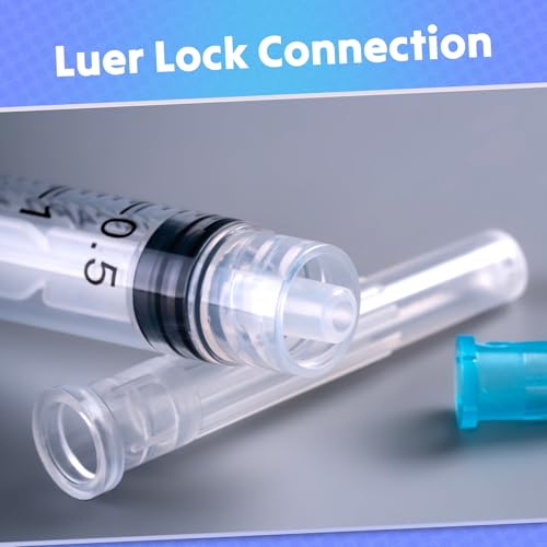 Image of 3ml Syringes with 23 Gauge 1 Inch Needles Luer Lock Disposable, 20 Pack | Disposable Lab Supplies for Measuring Refilling Dispensing Liquids, Oil, Inks, Watering, Plant, Pet Feeding, Glue Applicator