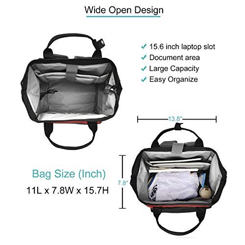 BRINCH 15.6 Inch Wide Open Laptop Backpack - Image 3