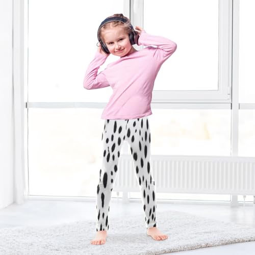 Toddler Girls Leggings Printed Yoga Pants Leggings Black White for Kids4