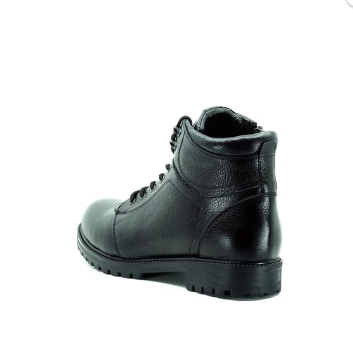 DALGALA Men's Big Size Black Leather Handmade Casual Boots Lace up Comfortable Boots3