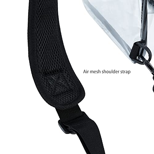CLEKEGBAG Clear Sling Backpack – Transparent Crossbody Bag for Men, Clear Concert Approved Bag, See Through Plastic, Clear One Strap Backpack small [13.5x8] - Thumbnail 5