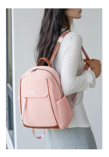 Vintage Oversized Backpack - Retro Large Capacity Rucksack for Travel & Work (Pink)2
