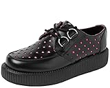  T.U.K. AV9035 TUK Schuhe schwarz Leder perforiert Herz Creepers tief stehende Sonne (37)