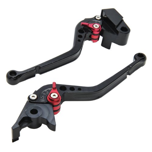 Amazon.co.jp: BigOne ビレットレバーセット Rタイプ 黒/赤 ブラック