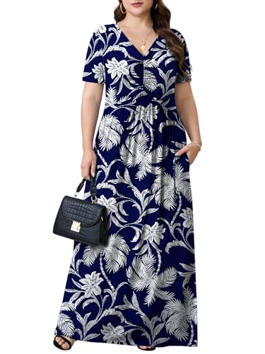 Image of PEVRL Plus Size Summer Maxi Dress for Curvy Women with Pockets 1X-5X