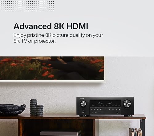 Image of Denon AVR-S670H 5.2 Ch Home Theater Receiver, 8K UHD HDMI Receiver (75W x 5), Streaming via Built-in HEOS Bluetooth & Wi-Fi, Dolby TrueHD, Dolby Pro Logic II DTS HD Surround Sound System for TV
