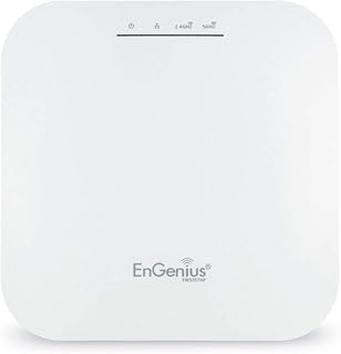 EnGenius EWS357AP WiFi 6 AX1800 2x2 Gigabit Wireless Access Point Features OFDMA, MU-MIMO, PoE+, WPA3, 1Gbps Port, up to 1024 Client Devices, License-Free Cloud Tools (Power Adapter Not Included)