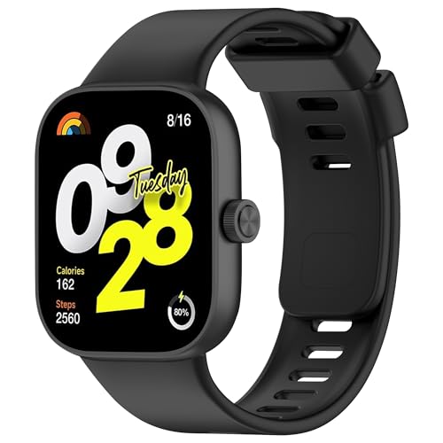 Yisica Ersatzarmband Kompatibel für Xiaomi Redmi Watch 4/ Redmi Watch 5 Armband/Xiaomi Smart Band 8 Pro/9 Pro Armbänder für Damen Herren Einstellbar Silikon (Schwarz)