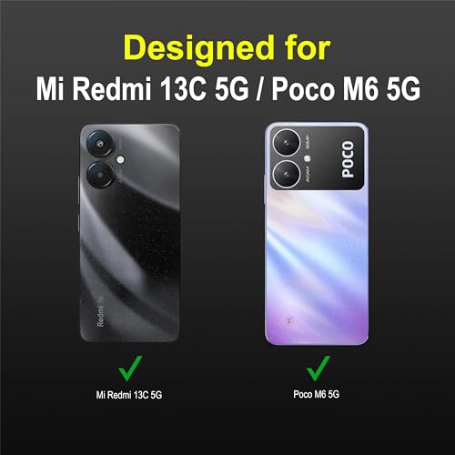 Image of amazon basics Back Case Cover for Mi Redmi 13C 5G | Compatible for Mi Redmi 13C 5G Back Cover | Liquid Silicon Magic Case with Camera Protection | Black