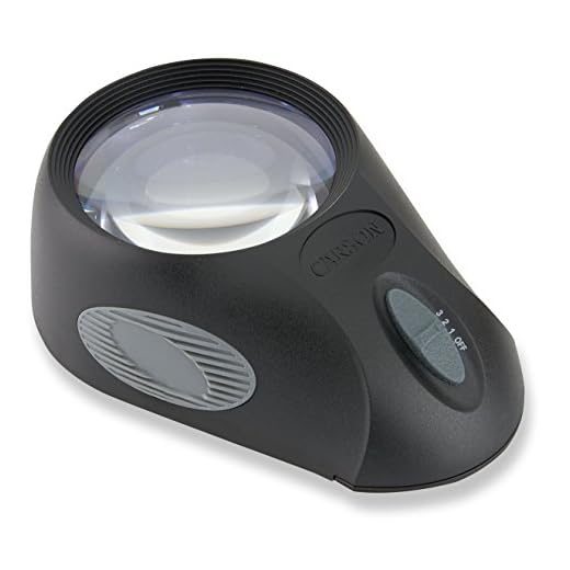 Carson LumiLoupe Ultra 5x LED Lighted Stand Loupe Magnifier with 3 Brightness Settings (LL-88)
