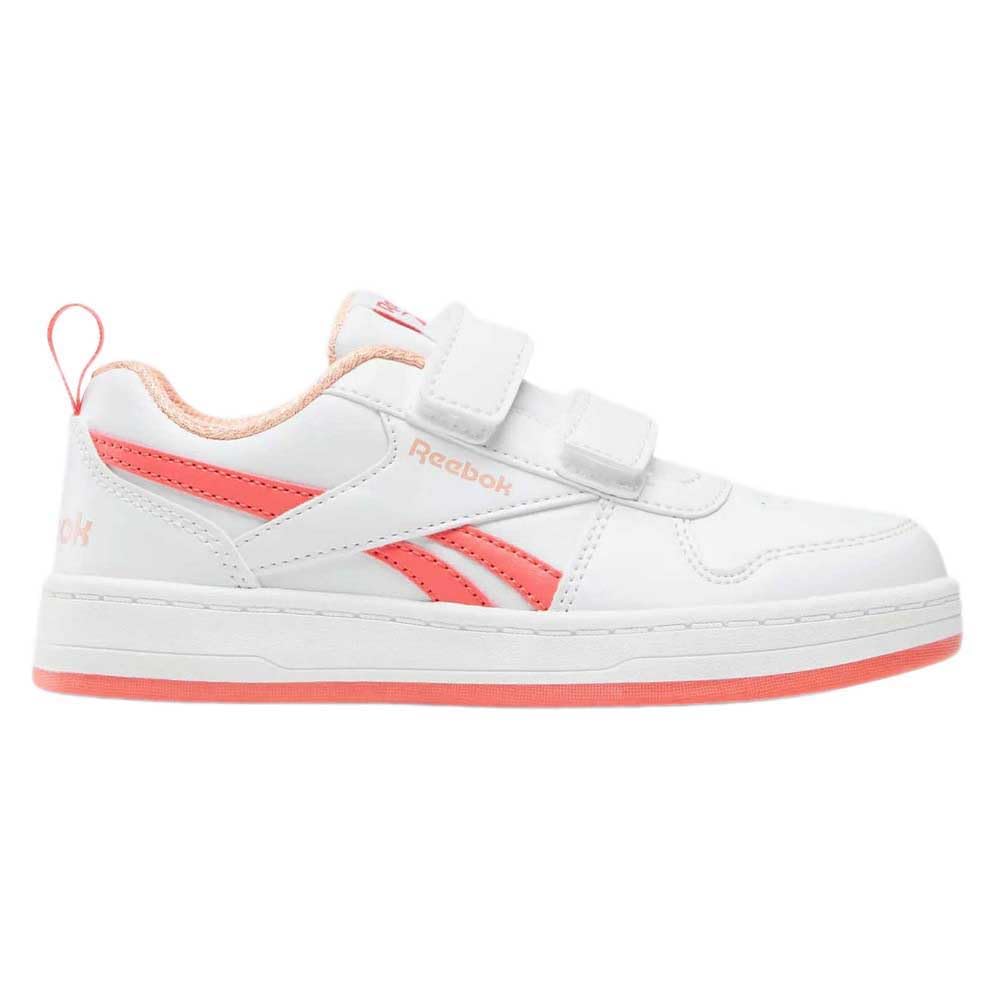 Reebok Girls' Royal Prime 2.0 Two Strap Trainers, Ftwrwhite Sunsetcoral Sunkissedorange, 10.5 UK Child