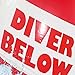 kowaku Buoy Ball Diver Below Ball, with Dive Flag, PVC, Inflatable Floater, Inflatable Float for Outdoor Diving, Scuba Diving