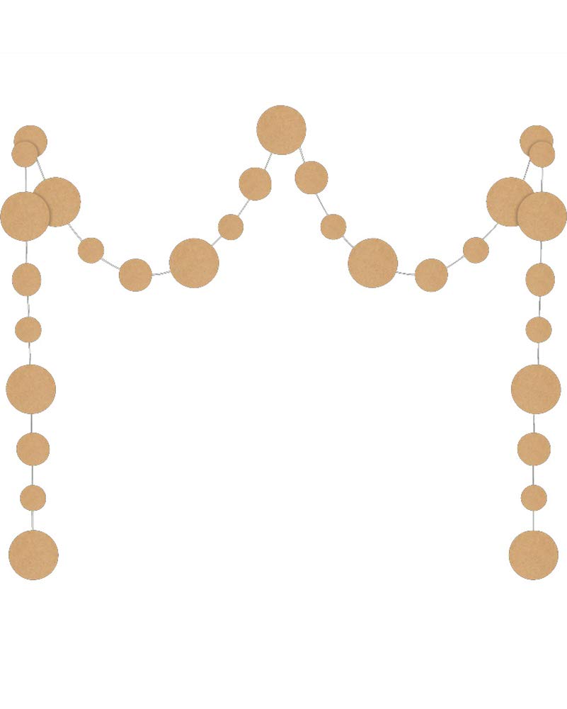 Creative ConvertingKraft ProgRAM Paper Circle Garland, 9-Inch Size, Brown