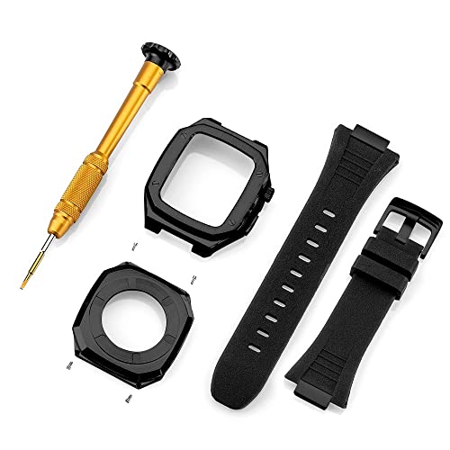 Kit de mod Apple Watch boîtier métal et bracelet pour iWatch 44mm style chic au bureau