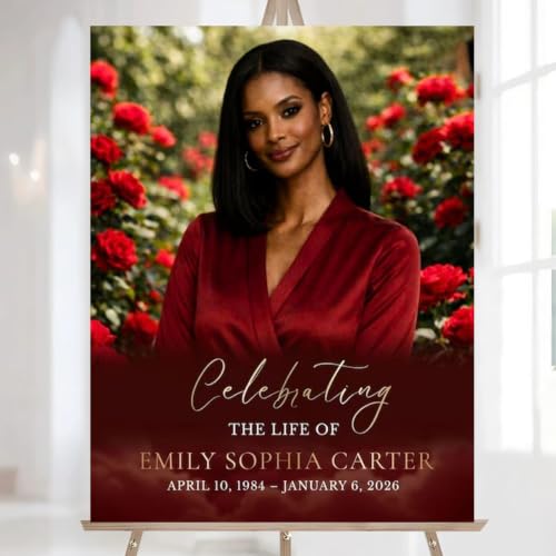 Photo Collage Funeral Welcome Sign, Celebration of Life Welcome Sign, Memorial Sign, Funeral Memorial Sign, in Loving Memory Sign, the Life of Funeral Sign, Large Funeral Sign, Celebration of Life Sign #6