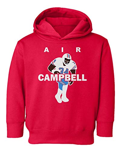 Baku Apparel Houston AIR Campbell Football Little Kids Girls Boys Toddler Hooded Sweatshirt (Red, 2T)