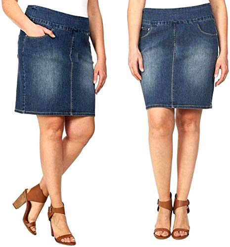 Jack David Womens Plus Size Stretch Classic Casual Pull-On Skirt3