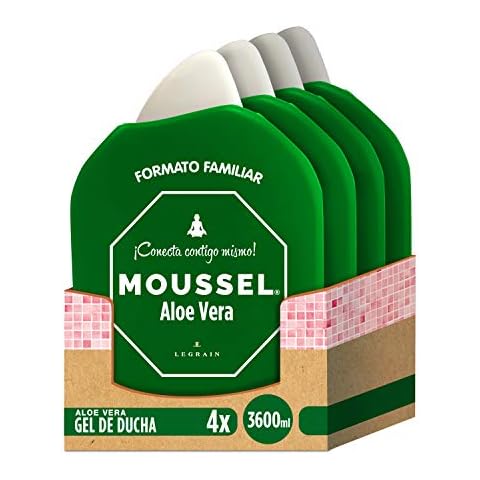 MOUSSEL Gel de Ducha Purificante con Aloe Vera en Formato Familiar de 900ml - Pack de 4 Cover
