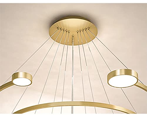 Chandelier contemporain LED à intensité variable pour salle de séjour moderne - 5