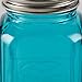 RSVP International Jumbo Retro Glass Salt & Pepper Shaker, Screw On Stainless Steel Lid, Each Shaker Holds 8 Ounces, Turquoise, 2.25x2.25x4.3, 2 Piece
