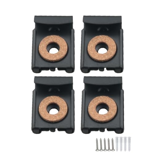 Image of 4PCS Mirror Clip Wide Groove Mirror Hanger Clip Kit Black Stainless Steel Mirrored Suspension Bracket with Mounting Screws Mirror Holder Hardware Furniture Fittings for Frame Fixing