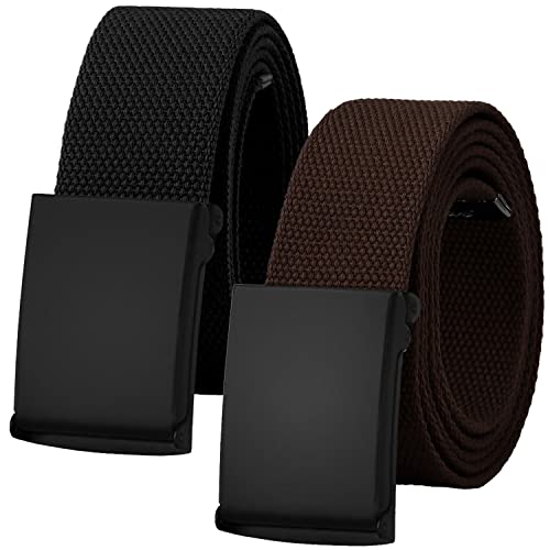 Image of Falari Canvas Web Belt Fully Adjustable Cut to Fit Golf Belt Flip Top Buckle