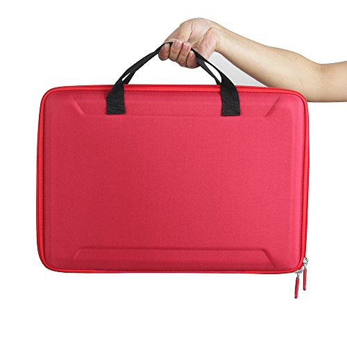 Hermitshell Hard Eva Case Fits Osmo Genius Kit, Fits Osmo Base/Starter/Numbers/Words/Tangram/Coding Awbie Game (For Osmo Creative Set, Red) #TOP4
