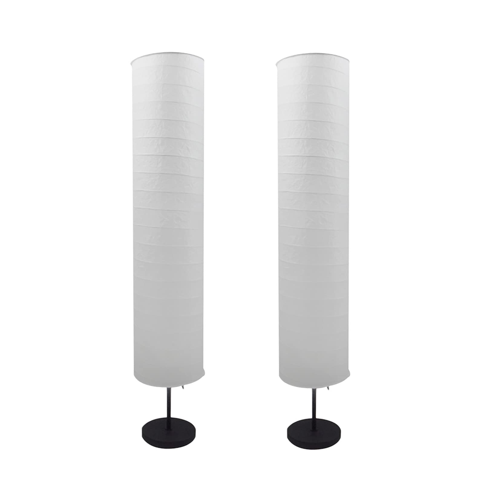 Lámpara de pie de papel E27 con base metálica, iluminación ambiental minimalista 8