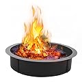ARTYUIO Fire Ring 45'' Outer, Solid Steel Wood Burning Fire Pit Ring Above/In-Ground DIY Campire Ring for Outdoor Camping, Backyard